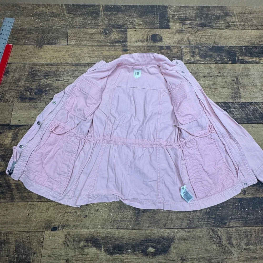 GAP Utility Jacket Lightweight Drawstring Waist Pink‎ Coat Women's XS